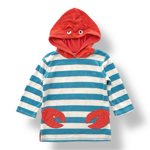 Mini Boden | Hooded Lobster Terry Coverup (2-3 yrs) 🦞 - Picture 1 of 4